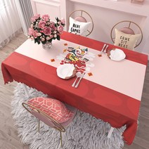 JINGHENG 보 식탁 덮개 비닐 PVC 딸기 방수 커버 북유럽, 137 x 180cm, 선택E