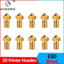 SHOOMO-3D 프린터 압출기 황동 노즐 프린트 헤드 1.75mm 3.0mm 필라멘트 E3D V5 V6 Anet 8 Anycubic i3, 3.0-0.3mm_2 Pcs