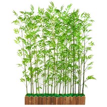 [GoCo] 고풍스러운 대나무 장식 인테리어 파티션 공간분리 가벽 야외 카페 거실 인조, 타입B 3.5m높이x16개/0.5m화분x2sets