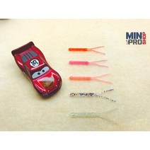 [민프로샵] (더블테일) 웜 2.2인치 (10ea) 볼락 아징 웜 소프트베이트, 연분홍