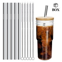 텀블자 스테인레스 빨대 25cm (100P+세척솔20P), 텀블자 스텐빨대 25cm 100P+세척솔 20P