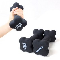 이지홈트 네오프렌 덤벨 세트, 2개, 3kg 블랙