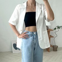 린넨 여름 반팔 데일리 빅포켓 자켓