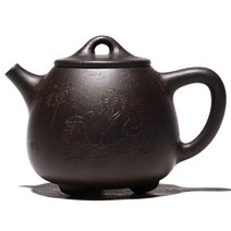 호화랑 자사다관 중국찻주전자 찻잔다기세트 차도구 보이차주전자 흑금사 고석표 200ml tt1155
