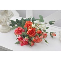 쉐비블랑체 장미 조화 꽃장식 인테리어 소품 플랜테리어, 핑크