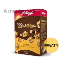 켈로그 100% 벨기에산 그래놀라 시리얼, 1800g, 1개