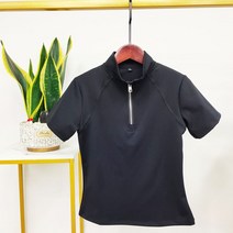 승마용품 빠른 건조 반팔 승마 티셔츠 여성 승마 셔츠 승마 쇼 셔츠 마술 의류, 검은색, s