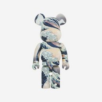 [정품] 베어브릭 x 가쓰시카 호쿠사이 가나가와 해변의 높은 파도 아래 1000% Bearbrick Katsushika Hokusai Kanagawa Okin아미 Ura 10760