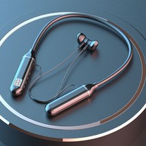 PYHO 넥밴드 스포츠 방수 무선이어폰 고품질 노이즈캔슬링 게이밍 블루투스이어폰, 블랙