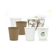 깡냉이삼춘 6.5온스 무지/친환경로고/크라프트무지 종이컵 1000개 빠른배송, 친환경로고 1000개