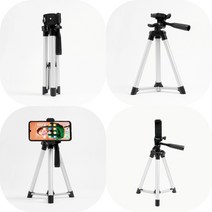 마트498 1단 카메라 스마트폰삼각대 실버 휴대폰촬영거치대 여행용 튼튼한 가벼운 셀카봉삼각대 미니삼각대 핸드