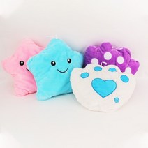 LED 극세사 발광 쿠션 별모양 발바닥모양 5가지색상, 별 쿠션_옐로우