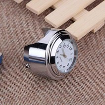 오토바이 핸들바시계 바이크시계 알루미늄합금 방수 야광 2225mm 오토바이 자전거 핸들 마운트 시계 시계 알루미늄 합금 다이얼 석영 시계, 하얀