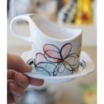 리버티 도자기 종이컵홀더 [핸드페인팅 도자기], 그린홀더와받침