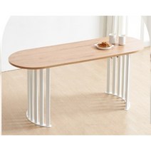 곡선형 프레임 거실 가족 공부책상 타원형테이블 실내인테리어 카페 34평, 02.화이트