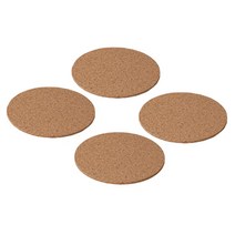 이케아 AVSKILD 아브스킬드 컵받침 코르크10cm 4개입, 6개