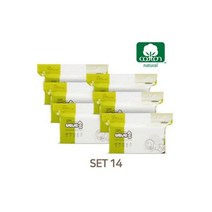 베베솜 100% 순면 아기 건티슈 신생아 물티슈 SET-14, 베베솜 100% 순면 아기 건티슈 신생아 물티슈 SET