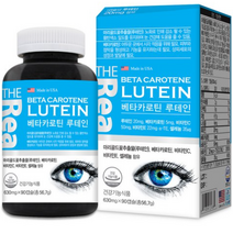 더 리얼 베타카로틴 루테인 90캡슐 3개월분 해외 미국 직수입 완제품 비타민 셀레늄 마리골드꽃추출물 황반색소밀도 유지 눈 건강 항산화 영양성분 식약처 인정 건강기능식품, 30캡슐 1박스