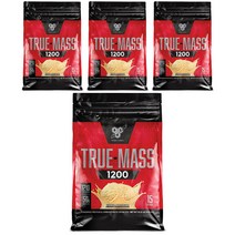 비에스엔 트루-매스 1200 파우더 프로틴 & 카보하이드레이트 드링크 믹스 단백질 보충제, 4개, 4.65kg