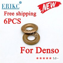 연료 주입기 6pcs 23670-0l050 denso toyota hilux e1022016 용 커먼 레일 인젝터 노즐 구리 와셔 분사 열 실드 링, 없음