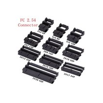 10PCS FC-6/8/10/12/14/16/18/20/30/40/50/64 핀 암 헤더 IDC 소켓 커넥터 2.54MM 리본 케이블 커넥터용 1.27MM 피치, CHINA_64Pin