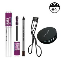 [메이블린] [기획세트]폴시 래쉬 리프트 마스카라+라인타투 크레용+뷰러블랙+포켓 폴딩거울, 전체색:폴시 래쉬 리프트 마스카라+라인타투 크레용(브라운), 상세 설명 참조