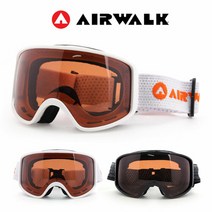 에어워크 주니어 / 여성용 스키고글 AW-910, 유광블랙(프레임), 오렌지(렌즈)