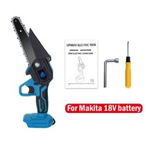 [해외]1200W 6 인치 무선 전기 톱 1000W 4 인치 목공 정원용 Makita 18V 배터리 용 미니 휴대용 전기 전기 톱, 협동사, 6인치 배터리 없음, 유럽 ​​연합