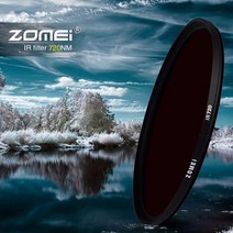 Zomei-적외선 IR 필터 680nm 720nm 760nm 850nm 950nm 37mm 49mm 52mm 58mm 67mm 72mm 82mm SLR DS, [8] 72mm, [2] 720nm
