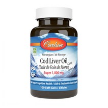 칼슨 연구소 대구 간유 보석 1000 MG 100 소프트젤