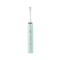 DFMEI 스마트 자기 부상 전동 칫솔 소프트 헤어 고속 충전 USB 커플 소닉 전동 칫솔, 녹색 회색 패널, 직접 충전 플러스 일반 포장