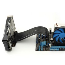 그래픽 라이저카드 PCI-E 4.0x16 고품질 연장 라이저 케이블 확장 수직 장착 게이밍 GPU 지원 30cm 90 도, 06 0.35m