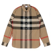 [버버리] 22FW 8057468 A7028 레오파드 패널 체크 셔츠