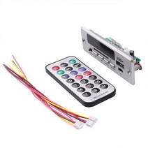 225w mp3 스테레오 디코딩 보드 모듈 블루투스 호환 5.0 무선 usb mp3 플레이어 tfusbfm자동차 스피커 용 원격 제어, [01] 5V 12V BT5.0