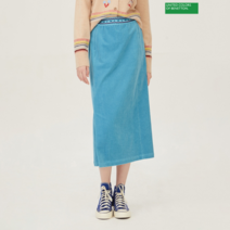 베네통 크런키 밴딩 스커트 BASK51361_BL 852482