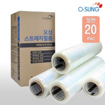 오성 공업용랩 스트레치필름 박스판매 (1박스 4롤), 4롤, 20mic x 50cm x 350M (1박스)