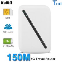 핸드폰 공유기 포켓와이파이 MINI wifi 3G 4G Usim kuwfi 4g 라우터 with sim card slot 150mbps mobile hotspot device, 버전-2