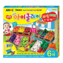 보드미(유아동) 만들기놀이 탱탱 아이클레이 6색 과일 야채가게, free, [색상]본상품