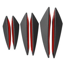 보호 방어 6pcs 자동차 앞 범퍼 립 장식 디퓨저 현대 악센트 Elantra 소나타 Santafe Veloster 창세기 Azer, 02 Carbon Fiber 6pcs, 6개