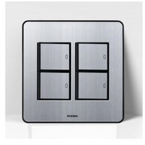 노후스위치용 화재예방 세련실버 4구 스위치 전기공사 원룸텔 리모델링 DIY