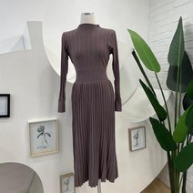 파파야 [NC백화점] 파파야 반폴라 골지 주름 플리치 롱원피스 PNLROP011D