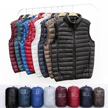 경량 구스 다운 점퍼 패딩플러스 사이즈 남성 호흡기 재킷 가 겨울 남성 오리 조끼 코트