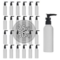 [50EA묶음판매] 미니디스펜서용기 30ml 50ml 60ml 75ml 80ml 100ml, 검정캡, 50개, 100ml 백색용기