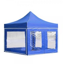 옥상 행사천막 천막 그늘막 벽면만 천막가림막 1면 투명벽면, DZ투명지퍼2 5M 레드