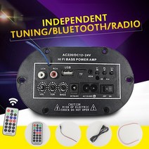 카오디오앰프 차량용 무선 앰프 스피커 8 인치 12v 24v 220v 3 목적 ql-308 bt 자동차 디지털 가있는 듀얼 마이크 모노 블루투스 기능 자동차 오디오, 없음