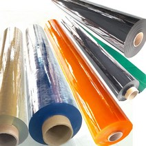(PVC연질비닐 20m Roll 모음) 폴리염화비닐 두꺼운 아스테이지 방풍방수방진 투명고무매트 책상식탁매트 베드침대커버 바닥보호보양 깔개 바람막이 비닐커튼용, 선택07-청투명1mm90cm20m