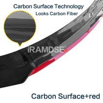 아우디 a6 c7 세단 12-16 범퍼 스포일러 보호 플레이트 스플리터, 탄소 표면-빨간색, 협력사