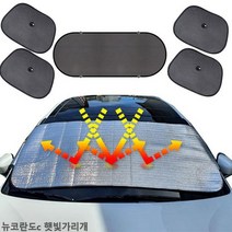 [YT_ON]뉴코란도c 햇빛가리개 앞유리커버 6종 햇빛차단 차박[YT0623], 앞창외부장착6종세트