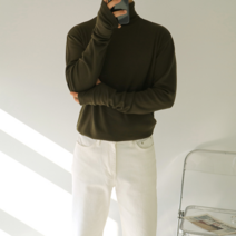 맨즈북 겨울 약기모 남자 핸드워머 터틀넥 긴목폴라 티셔츠