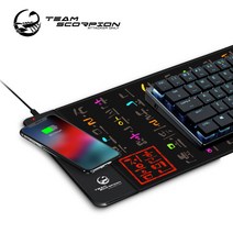 팀스콜피온 고속무선충전 훈민패드 디자인 게이밍 장패드 5mm쿠션, 컬러